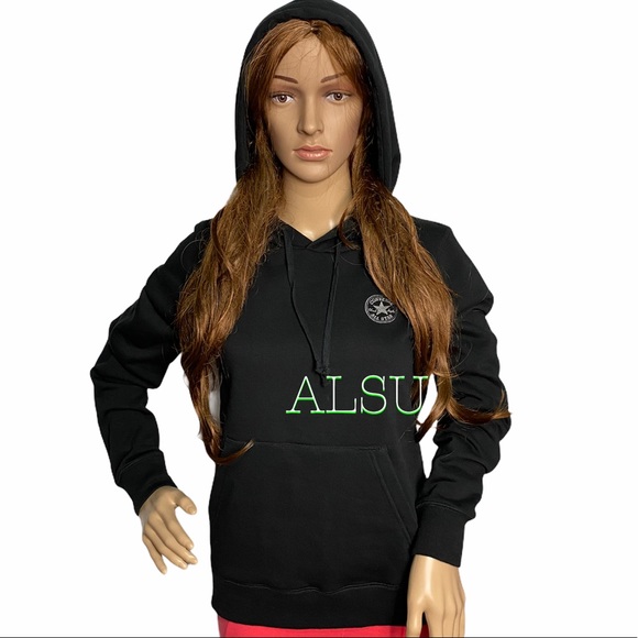 Converse Ladies Hoodie Black Metallic Logo - Picture 5 of 6